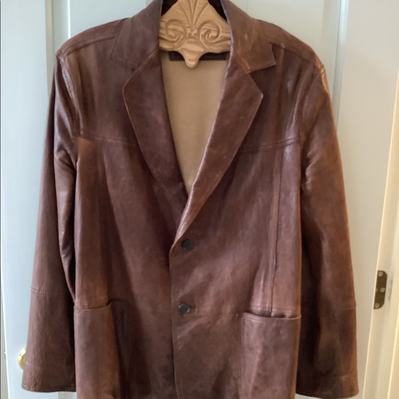 ANDREW MARC Waxed Leather Jacket - Picture 2 of 10